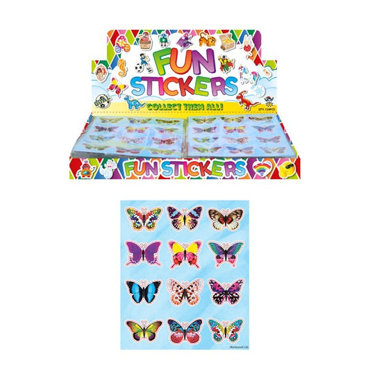 12 Sheets of 12pcs Butterfly Stickers