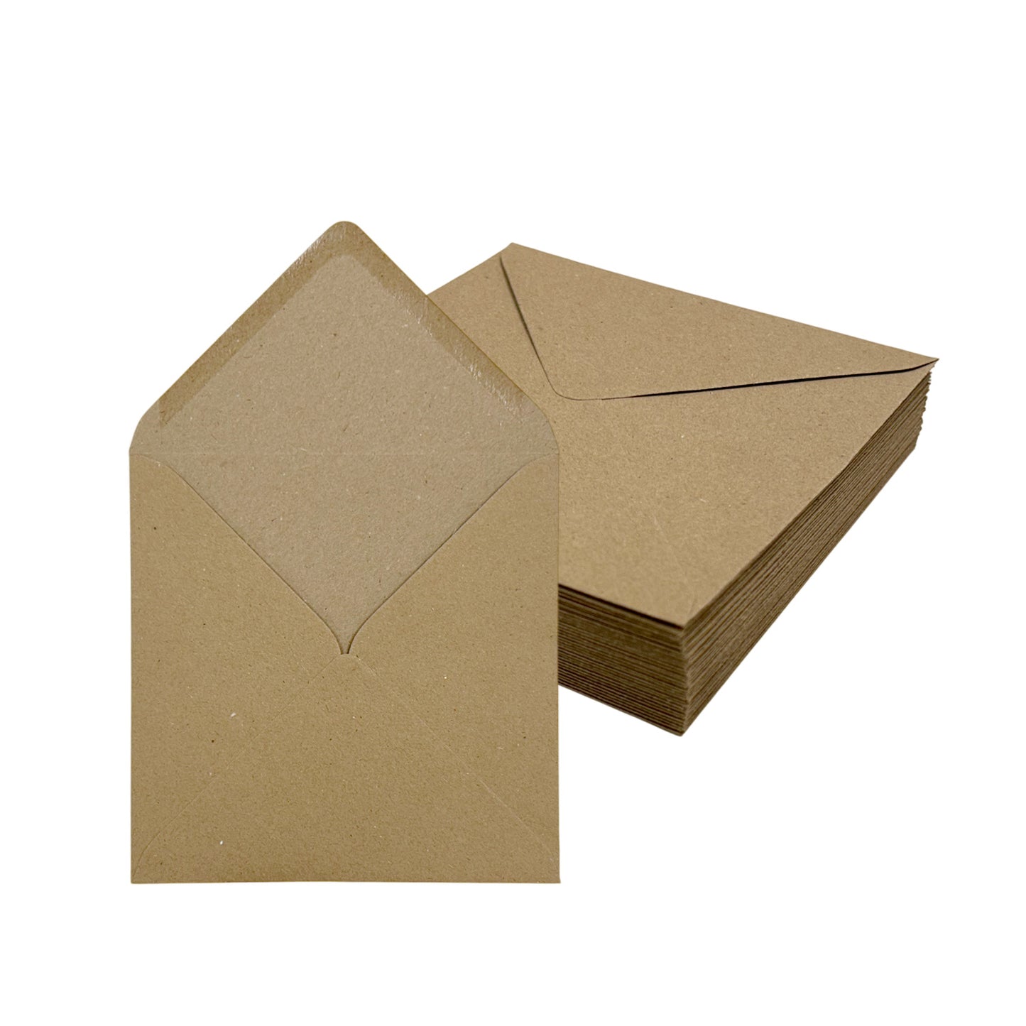 Pack of 50 Eco Kraft Recycled 110gsm 155x155mm Gummed Envelopes