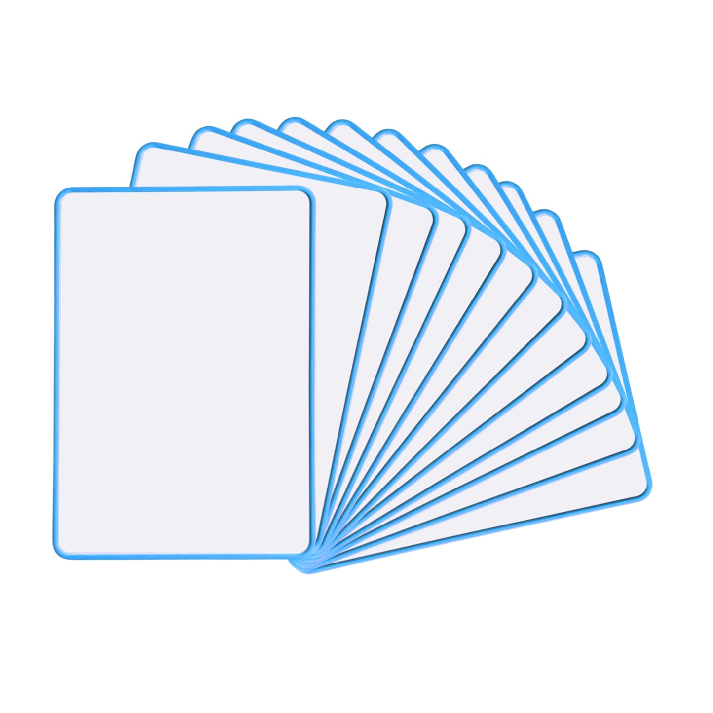 A4 Double Sided Magnetic Erasable MDF Plain Whiteboard With Dark Blue Border