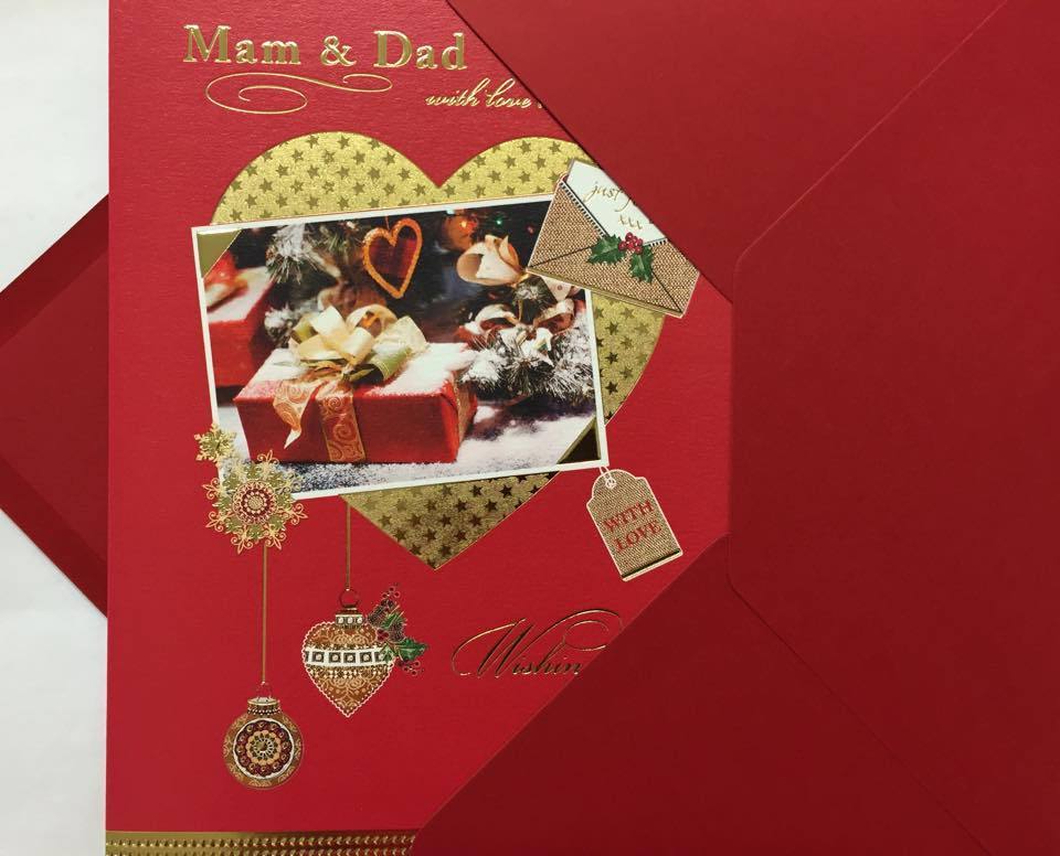 TRADITIONAL MUM & DAD CHRISTMAS - BOTH OF YOU GREETING CARD 