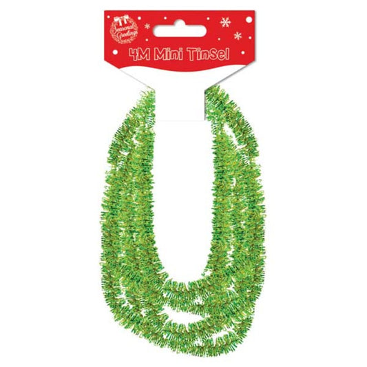 4 Metre Green Decorative Mini Tinsel