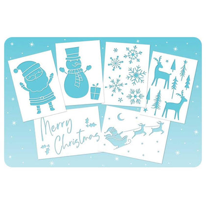 Pack of 6 Assorted Christmas Stencils