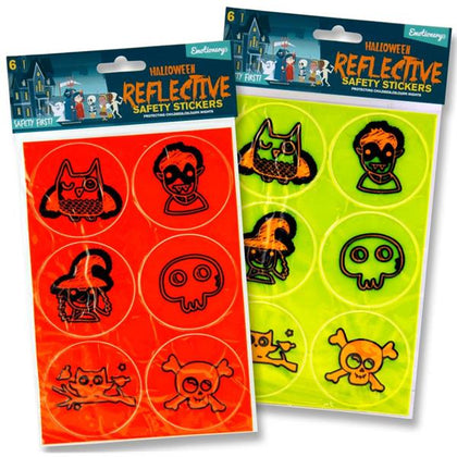 Pack of 6 Halloween High-visibility Reflective Safety Stickers by Emotionery
