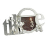 Bambino 3rd Silver plated Frame Cutout Letters 3" x 3 - 'Three' Age 3