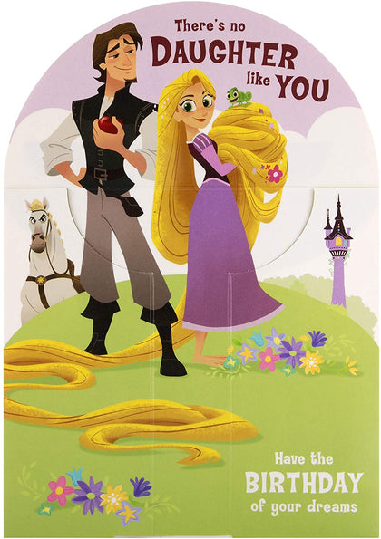 3D Sculpture Birthday Card for Daughter Disney Tangled Paper WOW Design