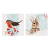 Hallmark Christmas Gallery Card Pack "Robin & Bunny" Pack of 10