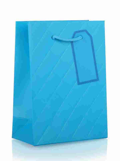 Small Blue Quilted Gift Bag