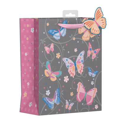 Butterfly Swirls Design Medium Gift Bag