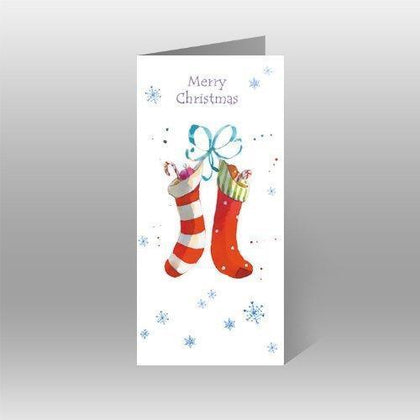 Pack of 6 Quality Charity Christmas Cards Christmas Stockings