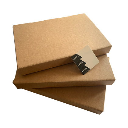 Pack of 3 A4 Kraft Box Files 3.5cm Depth
