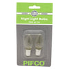 Pack of 2 Night Light Bulbs 250V A.C 7W by Pifco