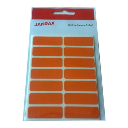 Pack of 98 Orange 12x38mm Rectangular Labels - Adhesive Stickers