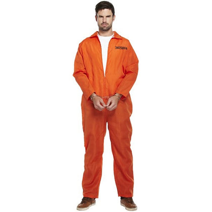 Prisoner Overalls Adult Fancy Dress Costume