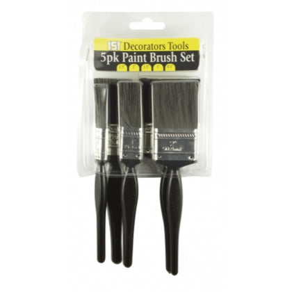 Pack of 5 Synthetic Paint Brushes