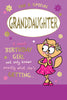 For a Special Granddaughter Cute Cat Design Birthday Witty Words Card