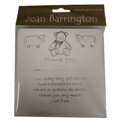 Pack of 10 Baby Gift Thank You Cards