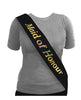 Maid of Honour Hen Party Sash Black with Holographic Text