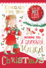 Especially For You Sparkly Magical Open Christmas Card with Badge