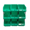 Set of 30 Stackable Green Storage Pick Bin with Riser Stands 245x158x108mm