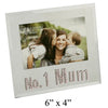 Mirror Effect Mum Photo Frame With The Word "N0 1 Mum"