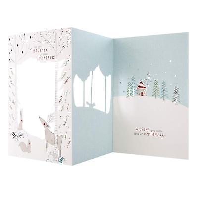 Brother and Partner Christmas Card 'Happiness'