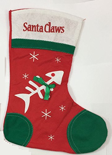 Cat 'Santa Claws' Christmas Stocking