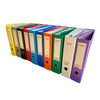 Pack of 10 A4 Assorted Colour Paperbacked Lever Arch Files by Janrax