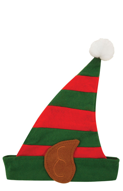 Childrens Elf Hat with Ears - Christmas Fancy Dress Costume Prop