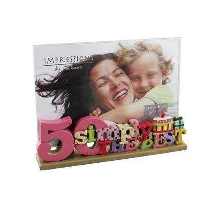 Impressions by Juliana Lettering Photo Frame - Best 50 Years - 6