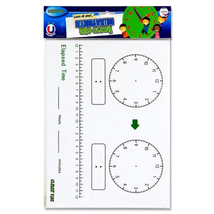 Whiteboard Clock by Clever Kidz