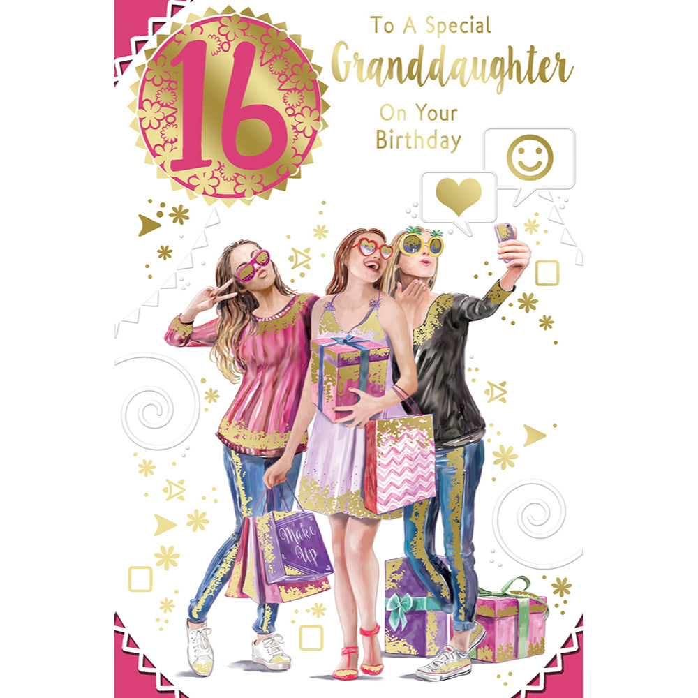 To a Special Granddaughter On Your 16th Birthday Celebrity Style Greeting Card