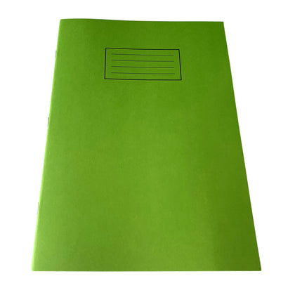 Pack of 50 Janrax A4 Green 80 Pages Feint and Ruled Exercise Books