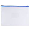 Pack of 12 A4 Clear Zippy Bags with Blue Zip