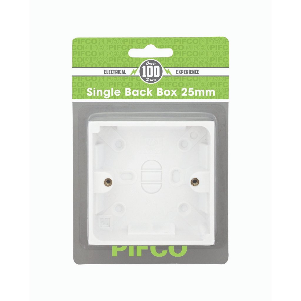 Single Back Box 25mm by Pifco
