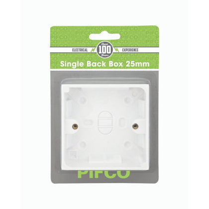 Single Back Box 25mm by Pifco