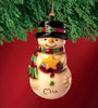 Mini Ceramic Personalized Snowman Ornament-Mia
