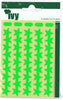 Fluorescent Green Stars Self Adhesive Stickers