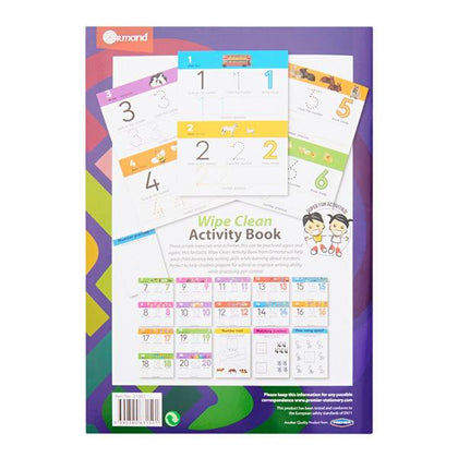 A4 14 Pages Wipe Clean Activity Numbers 1-20 Book With Pen by Ormond