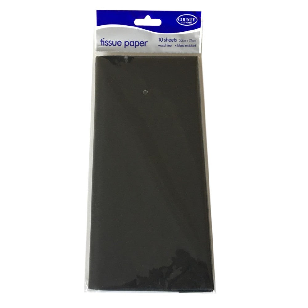 Acid Free Black Tissue Paper 10 Sheets