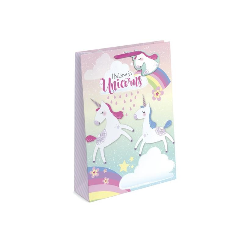 Pack of 12 Unicorn Design Large Gift Bags