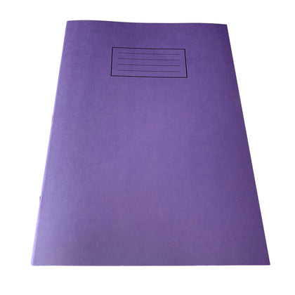Pack of 50 Janrax A4 Purple 80 Pages Feint and Ruled Exercise Books