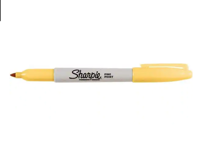 Banana Yellow Sharpie Fine Point Permanent Marker Pen