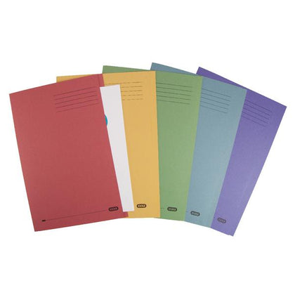 Elba Square Cut Folder Mediumweight 250gsm Foolscap Assorted (Pack of 25) 100090142