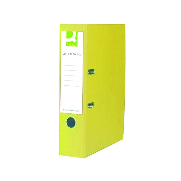 Pack of 10 70mm Polypropylene Foolscap Yellow Lever Arch Files