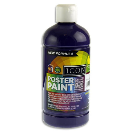 500ml Violet Poster Paint by Icon Art