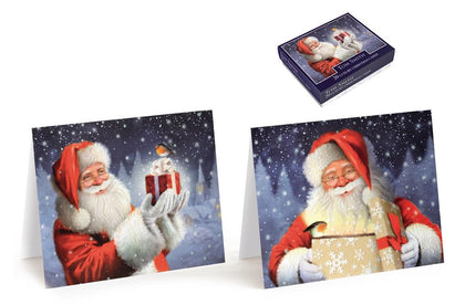 Pack of 20 Luxury Traditional Santa Design Christmas Greeting Cards
