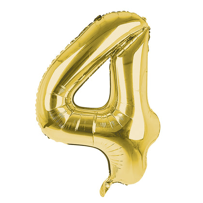 Giant Foil Gold 4 Number Balloon