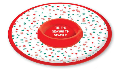 Contemporary Design Chip N Dip Christmas Party Melamine Tray