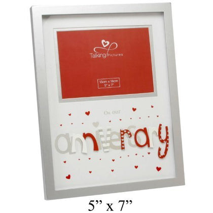 Anniversary Photo Frame with 3D Red & Silver letters 4