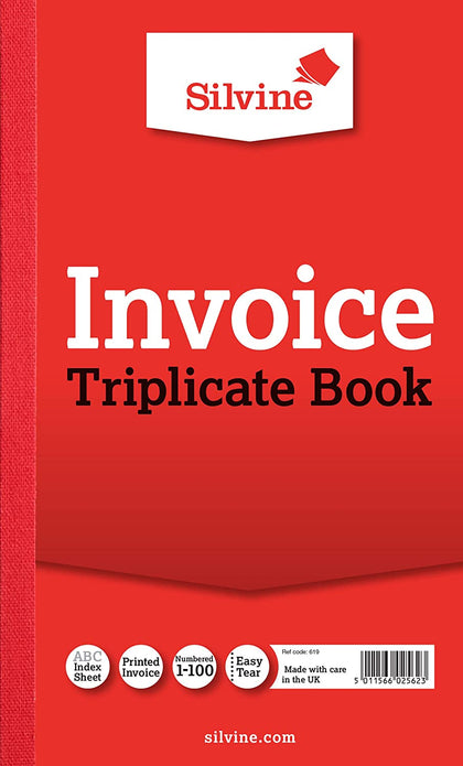 Triplicate Invoice Book 8.25